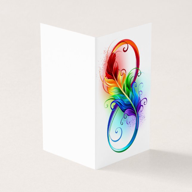 Infinity Symbol with Rainbow Feather (Outside)
