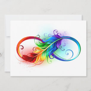 Infinity Symbol with Rainbow Feather Announcement