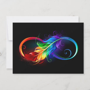 Infinity Symbol with Rainbow Feather Announcement