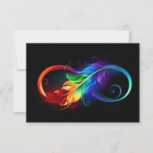 Infinity Symbol with Rainbow Feather Announcement