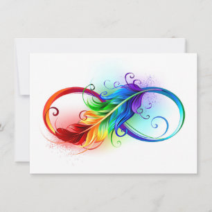 Infinity Symbol with Rainbow Feather Announcement