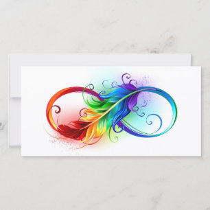Infinity Symbol with Rainbow Feather Announcement
