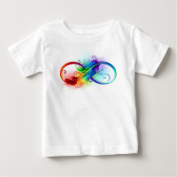 Infinity Symbol with Rainbow Feather