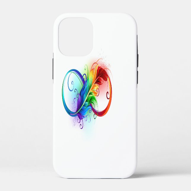 Infinity Symbol with Rainbow Feather Case-Mate iPhone Case (Back)