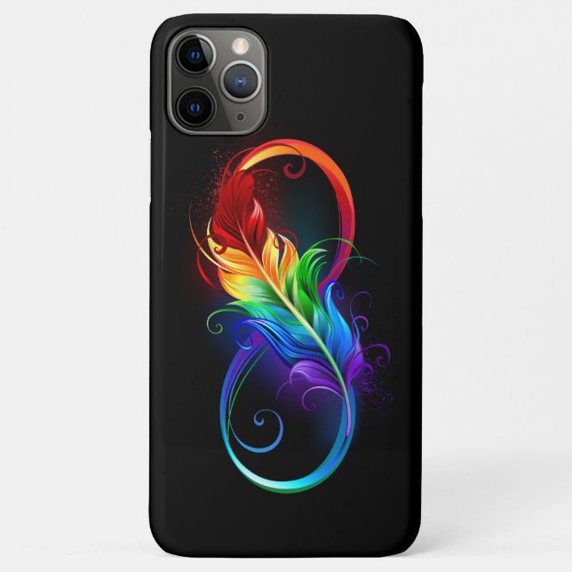 Infinity Symbol with Rainbow Feather Case-Mate iPhone Case (Back)