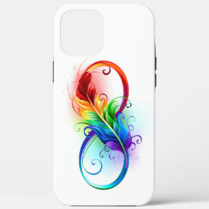 Infinity Symbol with Rainbow Feather iPhone 12 Pro Max Case