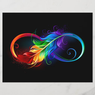 Infinity Symbol with Rainbow Feather Flyer