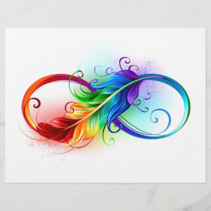 Infinity Symbol with Rainbow Feather Flyer
