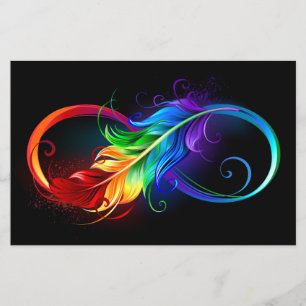 Infinity Symbol with Rainbow Feather Flyer
