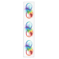 Infinity Symbol with Rainbow Feather