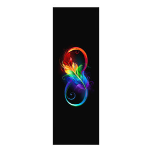 Infinity Symbol with Rainbow Feather Photo Print