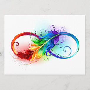 Infinity Symbol with Rainbow Feather Programme