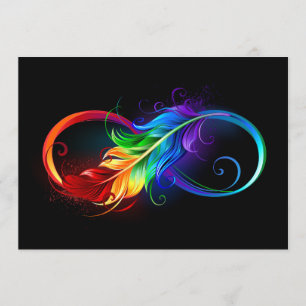 Infinity Symbol with Rainbow Feather Programme