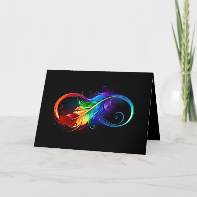 Infinity Symbol with Rainbow Feather Programme (Front)