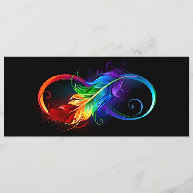 Infinity Symbol with Rainbow Feather Programme (Front)
