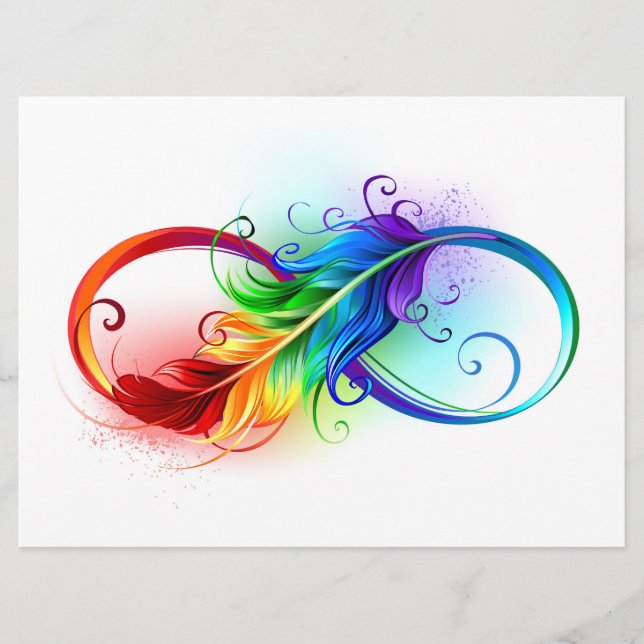 Infinity Symbol with Rainbow Feather Programme (Front)