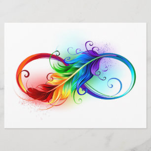 Infinity Symbol with Rainbow Feather Programme
