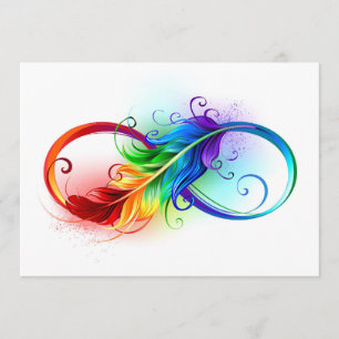 Infinity Symbol with Rainbow Feather Programme