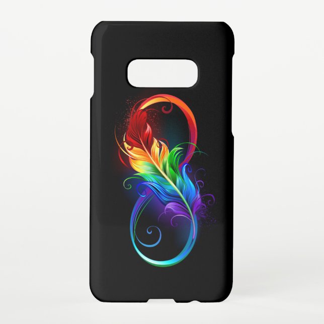 Infinity Symbol with Rainbow Feather Samsung Galaxy Case (Back)