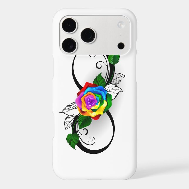 Infinity Symbol with Rainbow Rose (Back)
