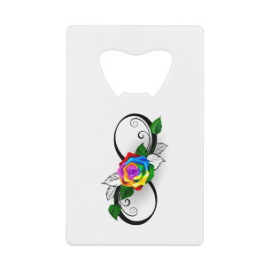 Infinity Symbol with Rainbow Rose