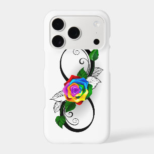 Infinity Symbol with Rainbow Rose