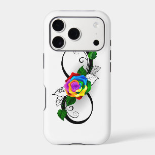 Infinity Symbol with Rainbow Rose