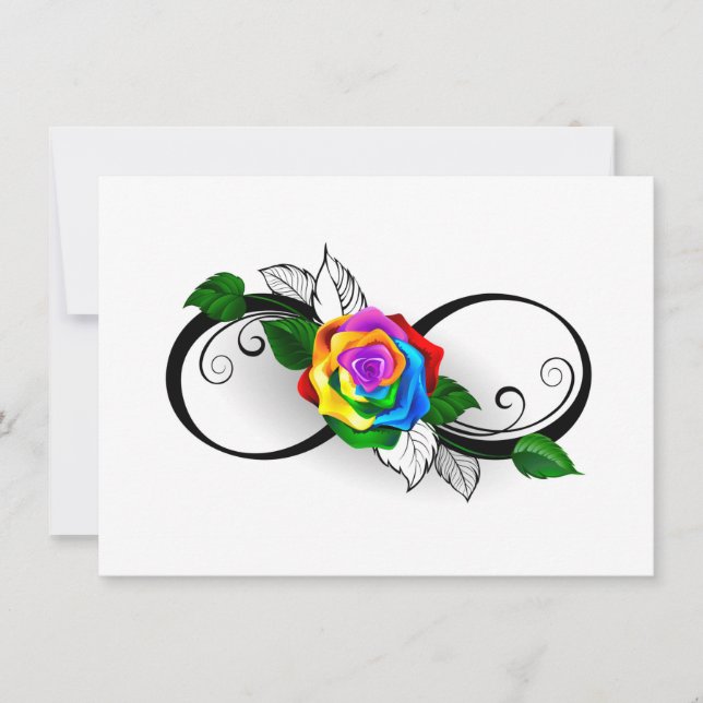 Infinity Symbol with Rainbow Rose Announcement (Front)