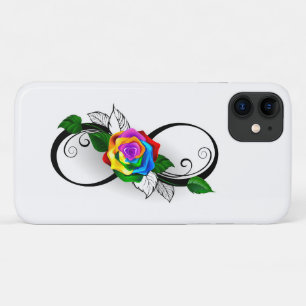 Infinity Symbol with Rainbow Rose iPhone 11 Case