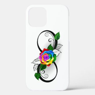 Infinity Symbol with Rainbow Rose iPhone 12 Case