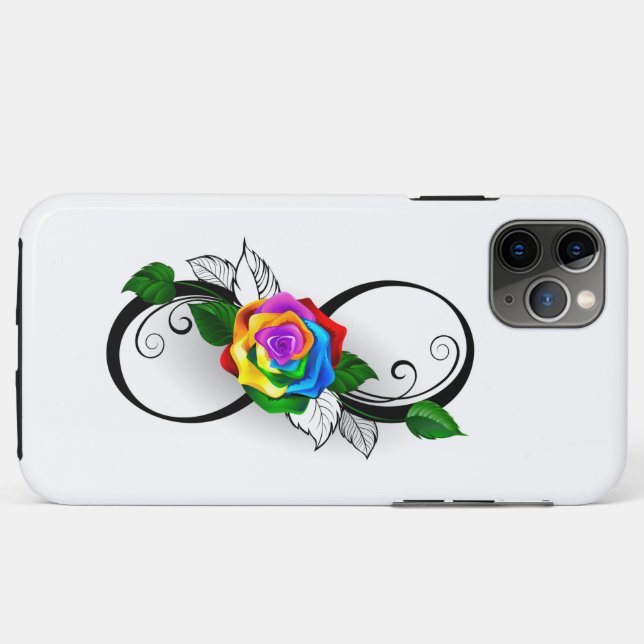 Infinity Symbol with Rainbow Rose Case-Mate iPhone Case (Back (Horizontal))