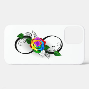 Infinity Symbol with Rainbow Rose iPhone 12 Case