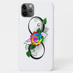Infinity Symbol with Rainbow Rose iPhone 11 Pro Max Case