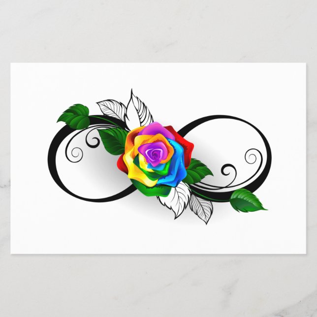 Infinity Symbol with Rainbow Rose Flyer (Front)