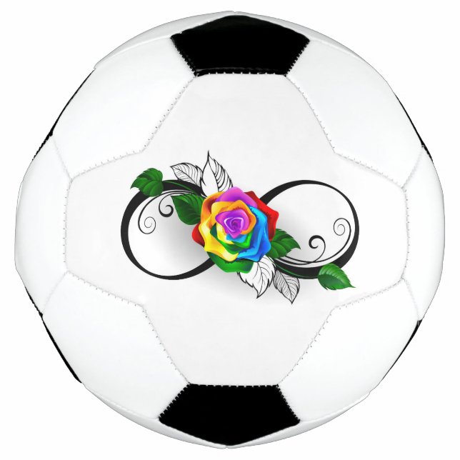 Infinity Symbol with Rainbow Rose Football (Front)