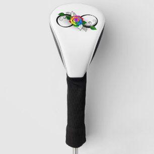 Infinity Symbol with Rainbow Rose Golf Head Cover