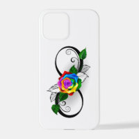 Infinity Symbol with Rainbow Rose