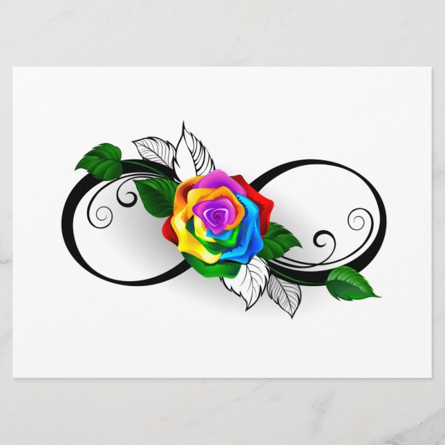 Infinity Symbol with Rainbow Rose Menu (Front)