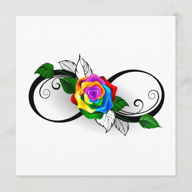 Infinity Symbol with Rainbow Rose Programme (Front)