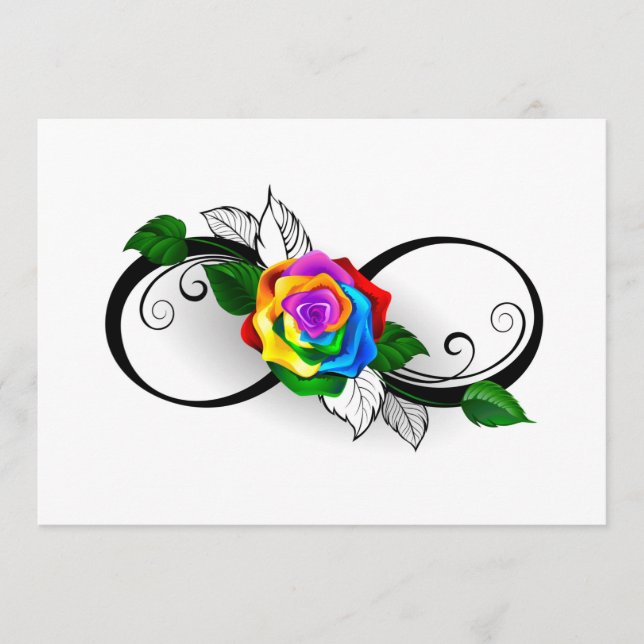 Infinity Symbol with Rainbow Rose Programme (Front)