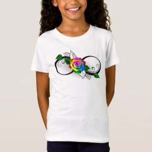 Infinity Symbol with Rainbow Rose T-Shirt