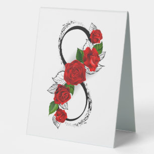 Infinity Symbol with Red Roses