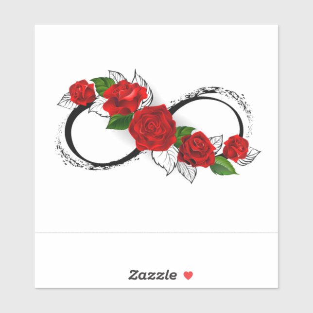 Infinity Symbol with Red Roses (Sheet)