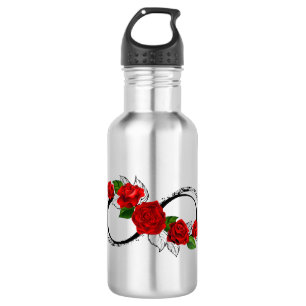 Infinity Symbol with Red Roses 532 Ml Water Bottle