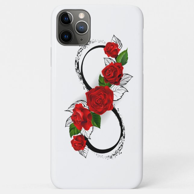 Infinity Symbol with Red Roses Case-Mate iPhone Case (Back)