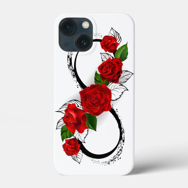 Infinity Symbol with Red Roses Case-Mate iPhone Case (Back)