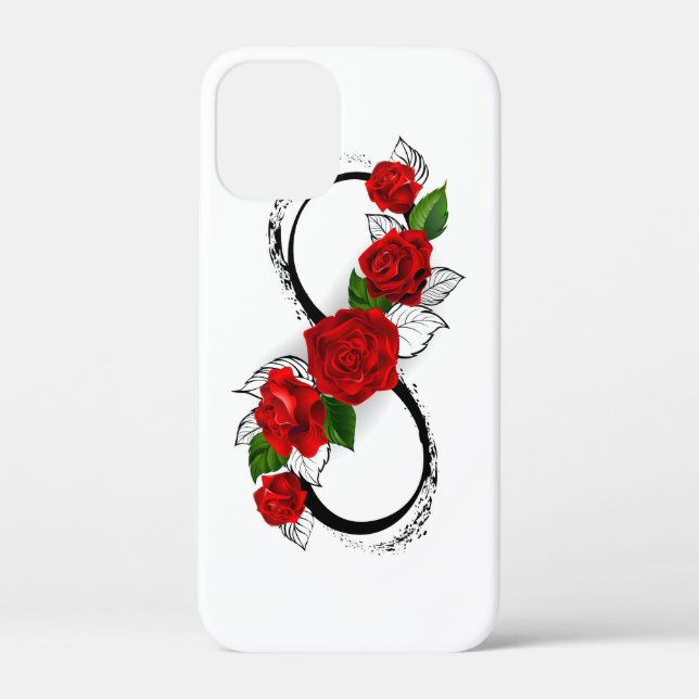 Infinity Symbol with Red Roses Case-Mate iPhone Case (Back)