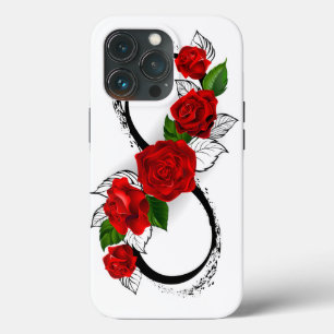 Infinity Symbol with Red Roses iPhone 13 Pro Case