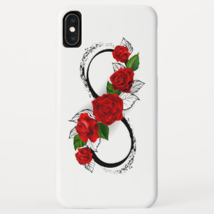 Infinity Symbol with Red Roses iPhone XS Max Case