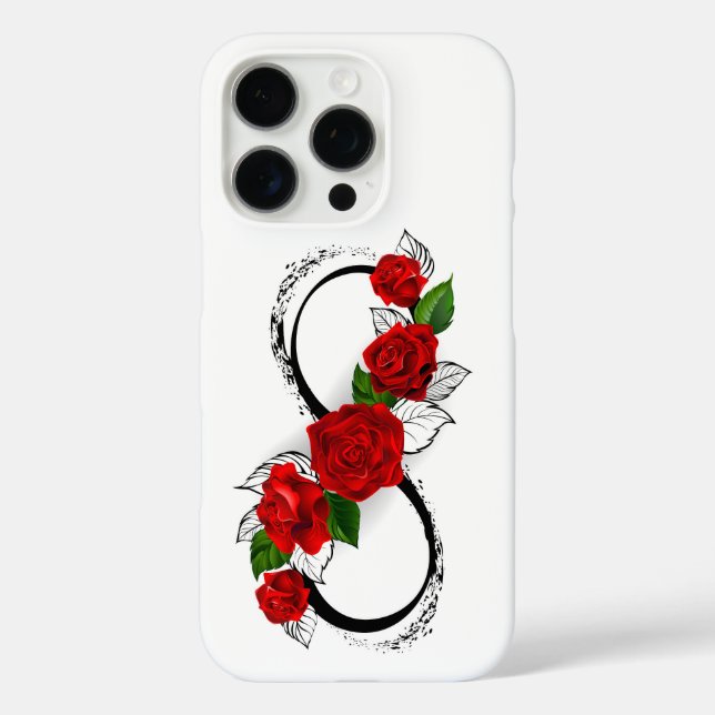 Infinity Symbol with Red Roses Case-Mate iPhone Case (Back)
